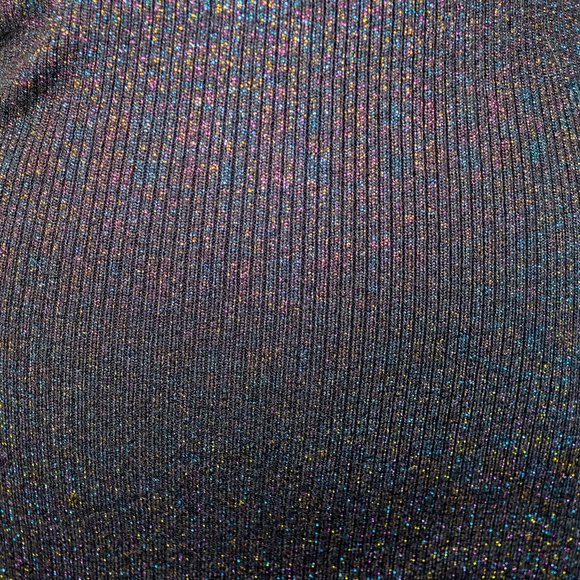 BCBGeneration Black Knit Dress with Rainbow Sparkles - Size MD - Picture 7 of 9